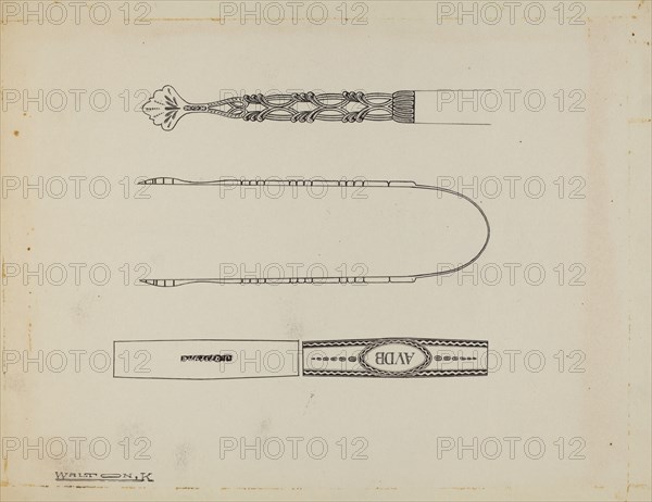 Silver Sugar Tongs, c. 1939. Creator: Kalamian Walton.