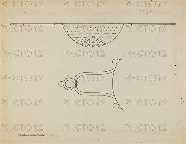 Silver Strainer, c. 1939. Creator: Kalamian Walton.