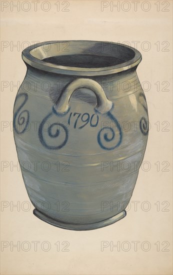 Stoneware Crock, c. 1936. Creator: Carl Weiss.