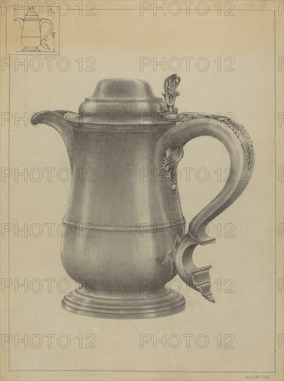 Silver Tankard, c. 1936. Creator: Simon Weiss.