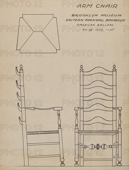 Armchair, c. 1937. Creator: Frank Wenger.