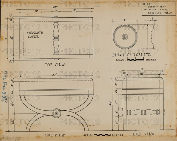 Stool, c. 1937. Creator: Frank Wenger.