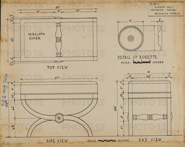 Stool, c. 1937. Creator: Frank Wenger.