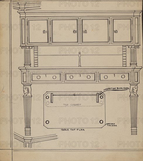 Desk, 1936. Creator: Frank Wenger.