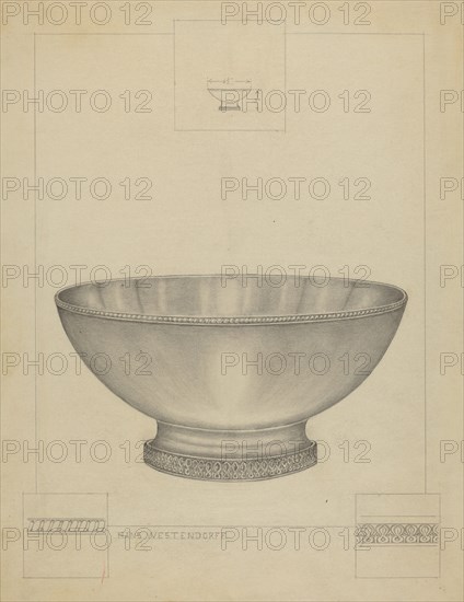 Silver Bowl, c. 1936. Creator: Hans Westendorff.