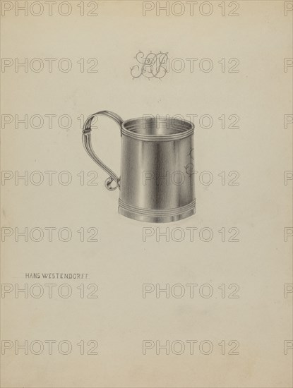 Silver Mug, c. 1937. Creator: Hans Westendorff.