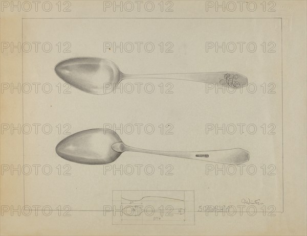 Silver Spoon, c. 1936. Creator: Charlotte Winter.