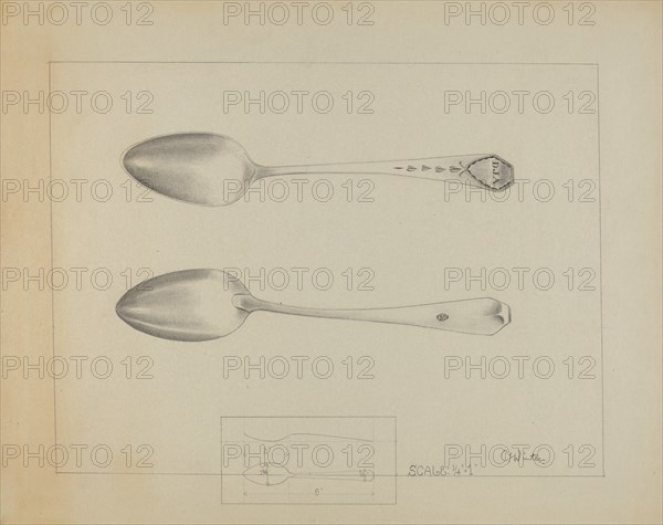 Silver Spoon, c. 1936. Creator: Charlotte Winter.