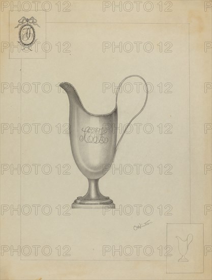 Silver Pitcher, 1935/1942. Creator: Charlotte Winter.