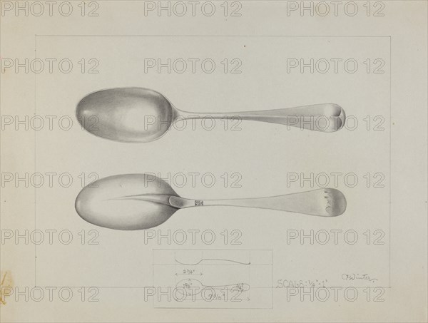 Silver Spoon, c. 1936. Creator: Charlotte Winter.