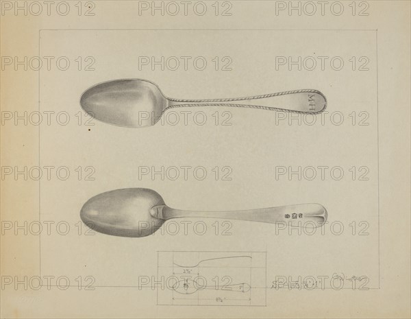 Silver Spoon, c. 1936. Creator: Charlotte Winter.