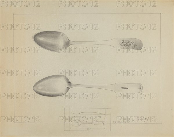 Silver Spoon, c. 1936. Creator: Charlotte Winter.
