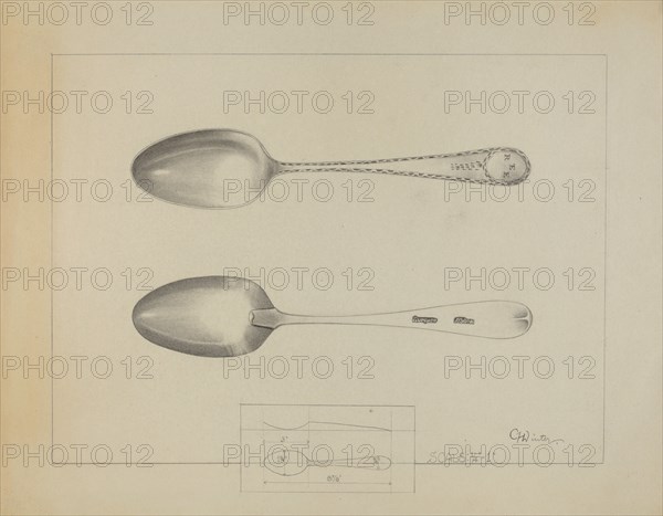 Silver Spoon, c. 1936. Creator: Charlotte Winter.