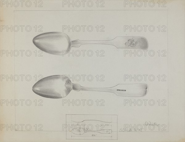 Silver Spoon, c. 1936. Creator: Charlotte Winter.