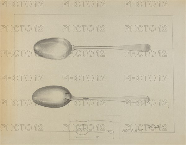 Silver Spoon, c. 1936. Creator: Charlotte Winter.