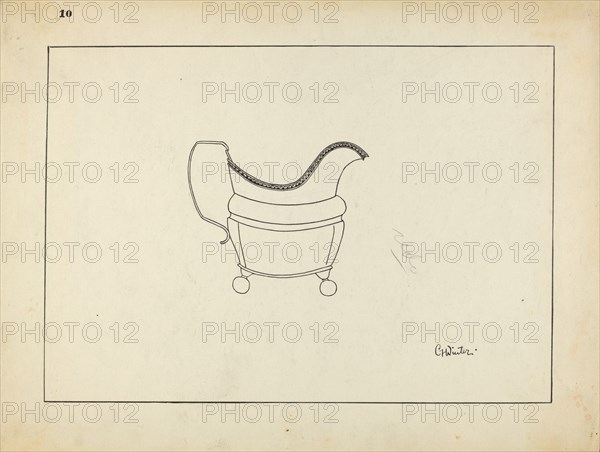 Study of Cream Pitcher, 1935/1942. Creator: Charlotte Winter.