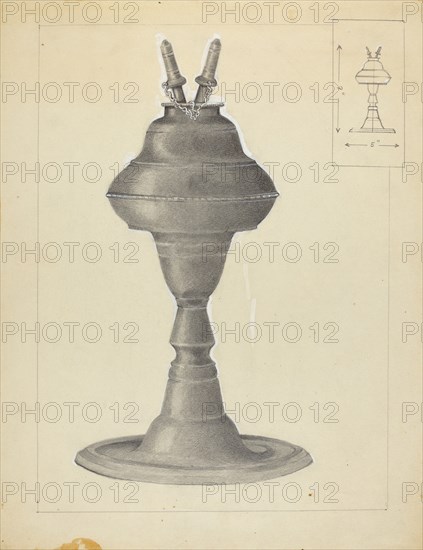 Lamp, c. 1937. Creator: A. Zaidenberg.