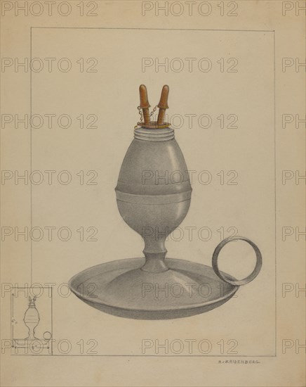 Chamber Lamp, c. 1936. Creator: A. Zaidenberg.