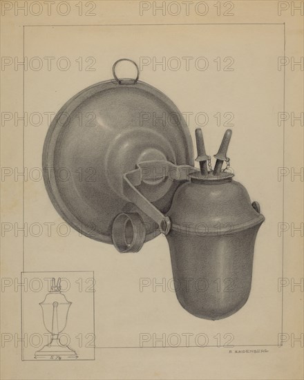 Lamp, c. 1936. Creator: A. Zaidenberg.