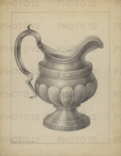 Silver Creamer, c. 1937. Creator: Nicholas Zupa.