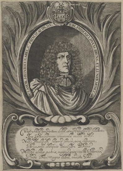 Portrait of the componist and musician Clamor Heinrich Abel (1634-1696), 1674. Creator: Serault, Noel (active 1670s).