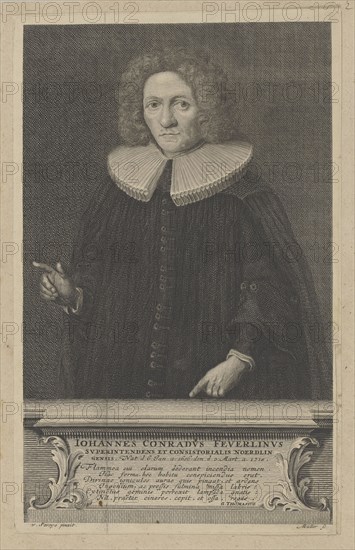 Portrait of Johann Konrad Feuerlein (1629-1704). Creator: Anonymous.