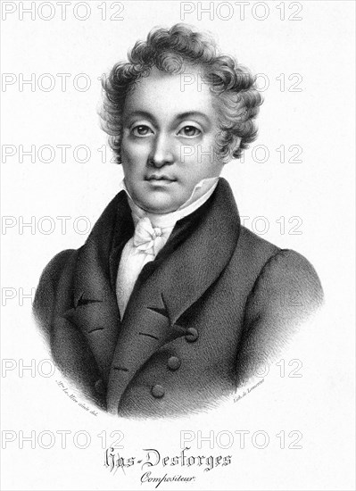 Portrait of the cellist, conductor and composer Pierre-Louis Hus-Desforges (1773-1838). Creator: Lemercier, Joseph (1803-1887).