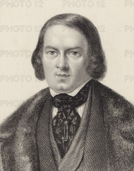 Portrait of the Composer Robert Schumann (1810-1856). Creator: Anonymous.