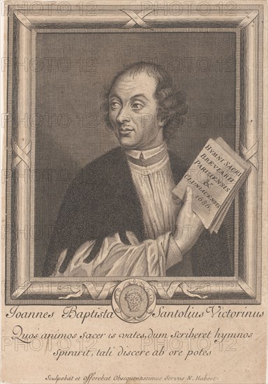 Portrait of the Poet Jean-Baptiste de Santeul (1630-1697). Creator: Habert, Nicolas (1650-ca 1715).