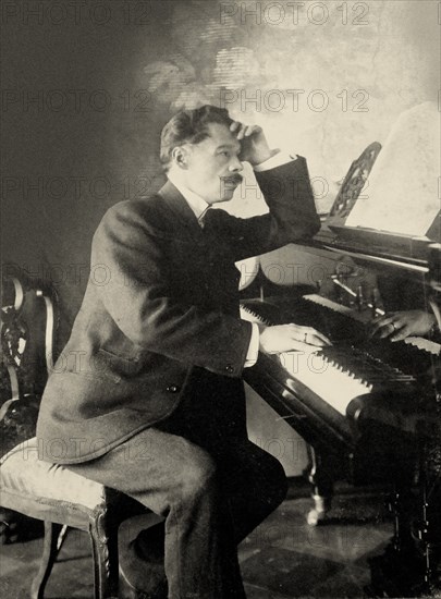 Portrait of the Composer Anton Arensky (1861-1906). Creator: Photo studio H. Rentz & F. Schrader.