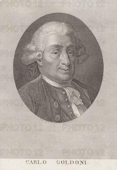 Carlo Goldoni (1707-1793). Creator: Locatelli, Antonio (1786-1848).
