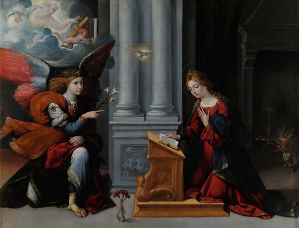 The Annunciation, 1528. Creator: Garofalo, Benvenuto Tisi da (1481-1559).