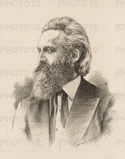 Portrait of the conductor and composer Leopold Damrosch (1832-1885), 1883. Creator: Anonymous.