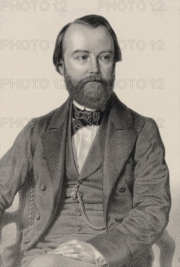 Portrait of the violinist and composer Édouard Deldevez (1817-1897), 1857. Creator: Vogt, Pierre Charles (ca 1810-ca 1890).
