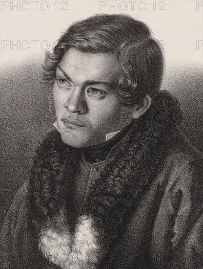 Portrait of the composer Karl Ludwig Drobisch (1803-1854), 1830. Creator: Hahn, Friedrich (1805-1870).