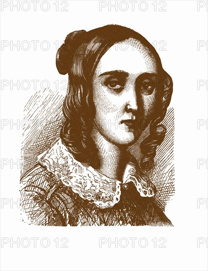 Portrait of the pianist and composer Louise Farrenc, née Dumont (1804-1875), 1855. Creator: Anonymous.