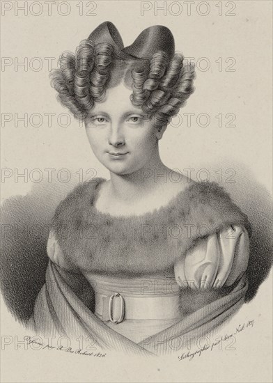 Portrait of the singer Joséphine Fodor (1789-1870), 1827. Creator: Noël, Léon (1807-1884).