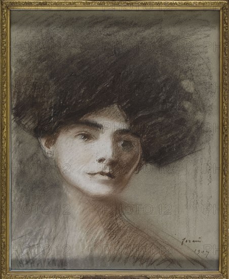 Portrait of Madame Marie de Régnier, née de Hérédia, 1907. Creator: Forain, Jean-Louis (1852-1931).