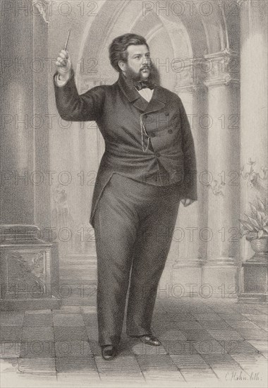 Portrait of the Composer Prince Juri Nikolayevich Golitsyn (1823-1872). Creator: Hahn, Christian Georg (active Second Half of the 19th cen.).