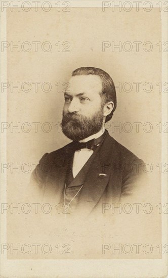 Portrait of the cellist and composer Friedrich Grützmacher (1832-1903. Creator: Photo studio W. Höffert.