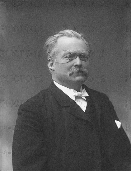 Portrait of the composer Johannes Haarklou (1847-1925). Creator: Szacinski de Ravics, Ludwik (1844-1894).