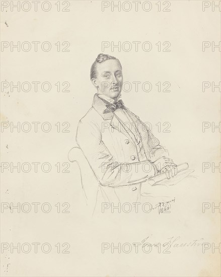 Portrait of the composer Ivar Hallström (1826-1901), 1860. Creator: Anonymous.