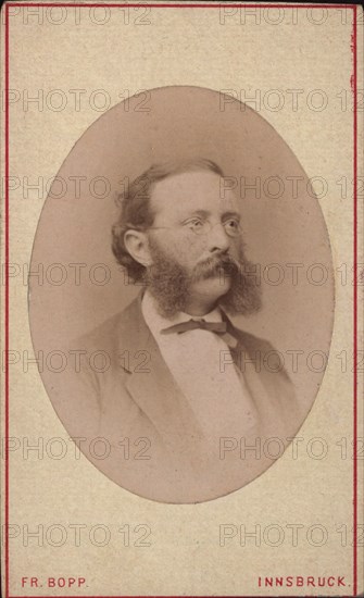 Portrait of the conductor and composer Johann von Herbeck (1831-1877), before 1877. Creator: Photo studio Friedrich Bopp.