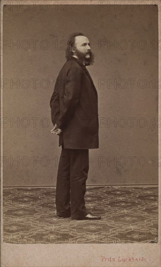 Portrait of the conductor and composer Johann von Herbeck (1831-1877). Creator: Luckhardt, Fritz (1843-1894).