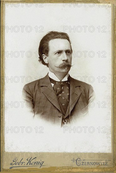 Portrait of the composer, violinist and conductor Vojtech Hrimaly (1842-1908). Creator: Photo studio Gebr. König, Czernowitz  .