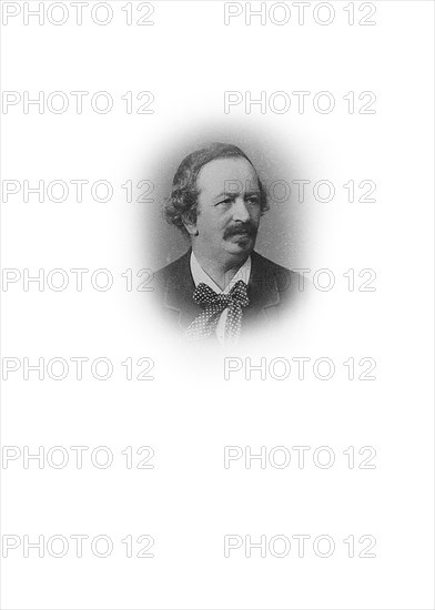 Portrait of the horn player and composer Carl Heinrich Hübler (1822-1893). Creator: Photo studio A. Adler.