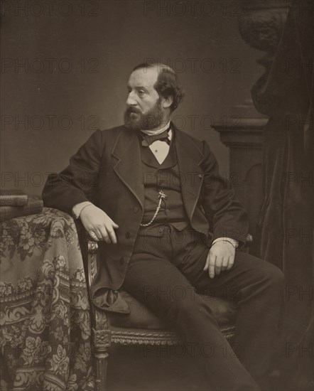 Portrait of Émile Augier (1820-1889), c. 1870. Creator: Adam-Salomon, Antoine Samuel (1818-1881).