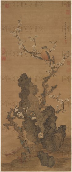 Plum Blossoms and Wild Bird, 17th century. Creator: Chen Hongshou (1599-1652).