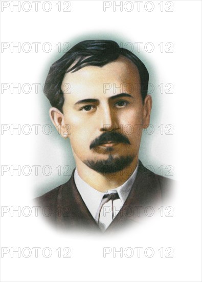 Portrait of the composer Mykola Leontovych (1877-1921), 20th century. Creator: Anonymous.