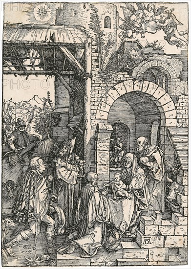 The Adoration of the Magi, from The Life of the Virgin, ca 1503. Creator: Dürer, Albrecht (1471-1528).